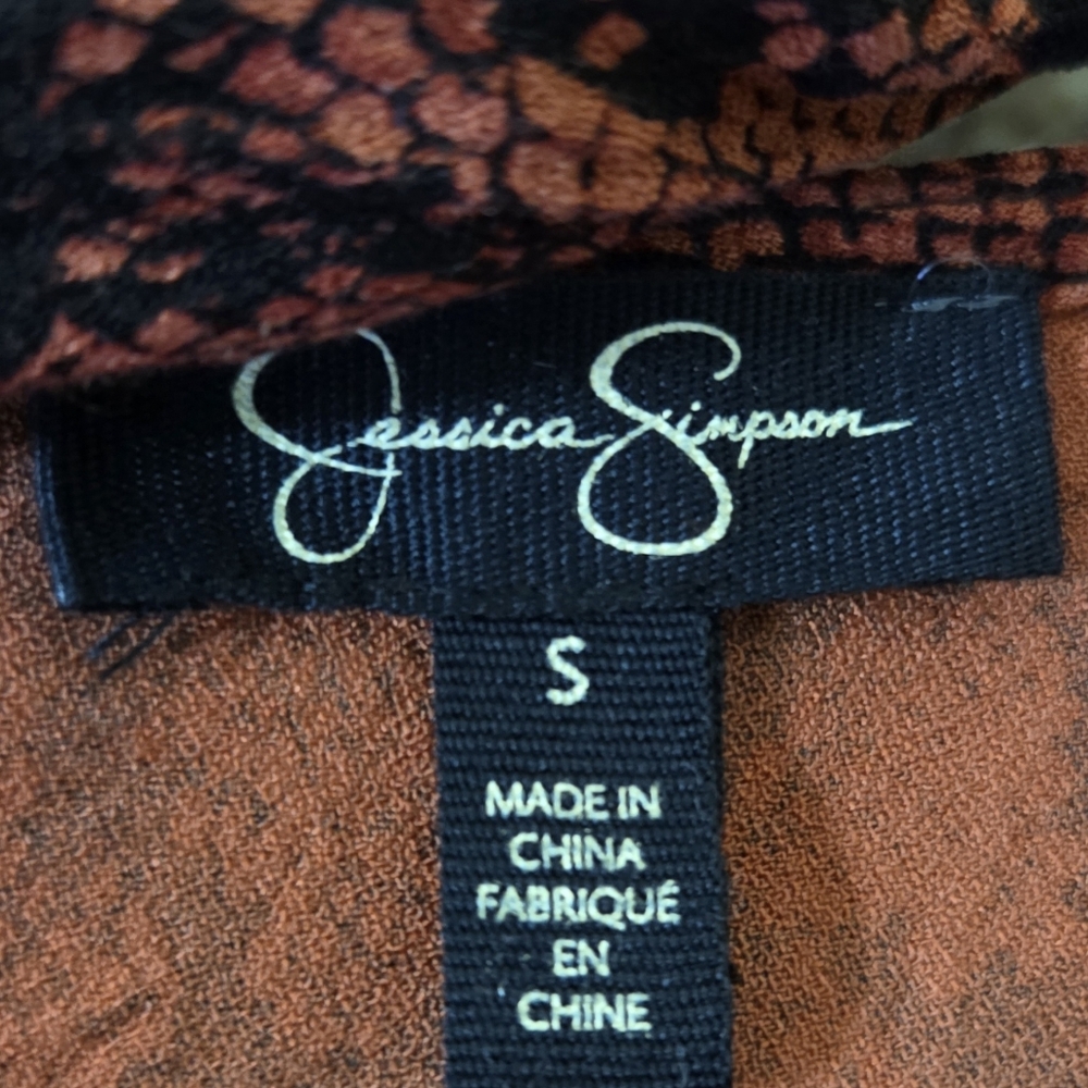 Jessica Simpson Burgundy Floral Long Sleeve Dress - Picture 4 of 7